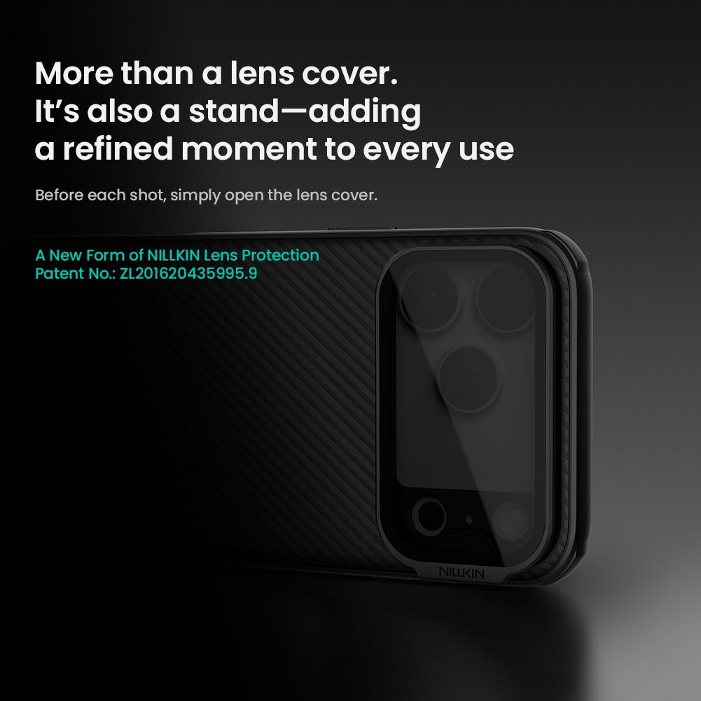 Compatible with iPhone 18 Pro Max NILLKIN Black Mirror Prop CD Texture Transparent Mirror Cover Phone Case - Black