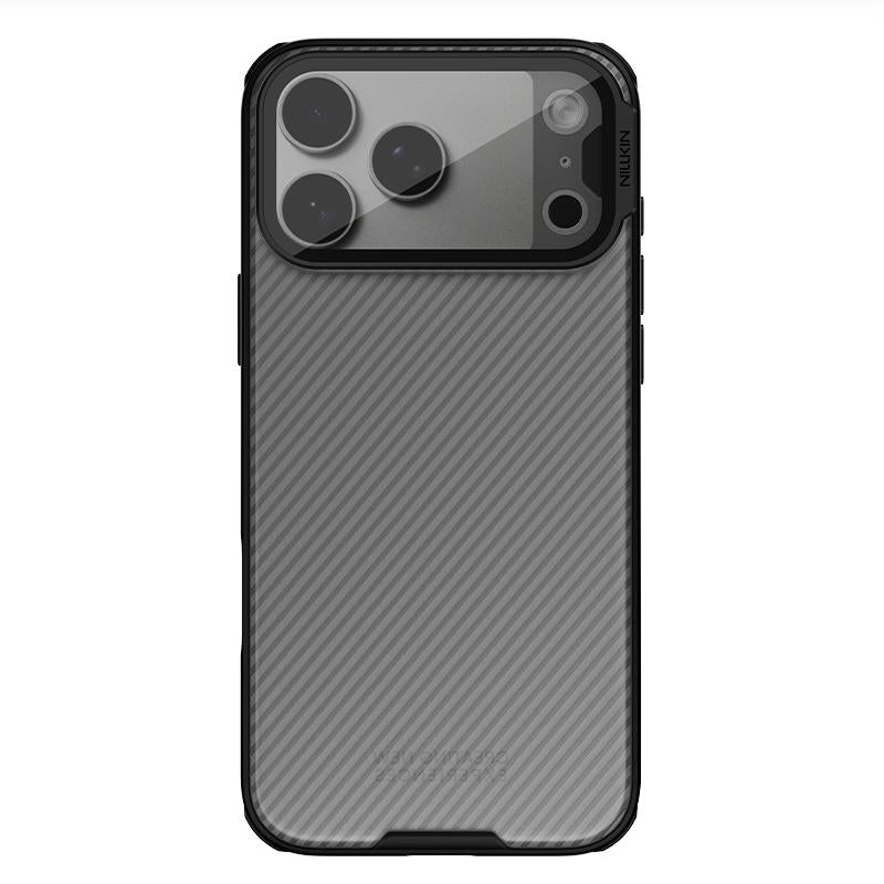 Compatible with iPhone 18 Pro Max NILLKIN Black Mirror Prop CD Texture Transparent Mirror Cover Phone Case - Transparent Black