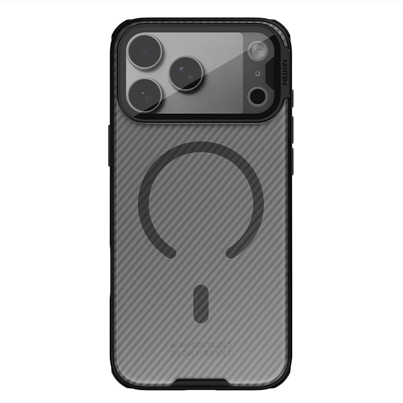 Compatible with iPhone 18 Pro Max NILLKIN CamShield Prop Transparent Mirror Cover MagSafe Magnetic Translucent PC Phone Case - Black