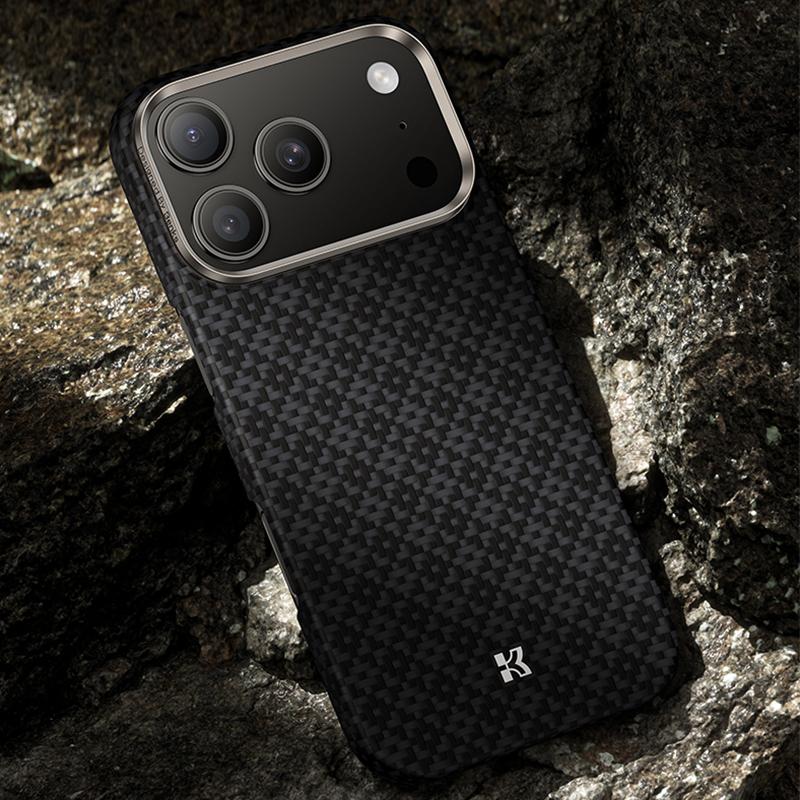 Compatible with iPhone 18 Pro Max & 17 Pro Max Benks Color Shield C1 Classic Kevlar Woven Diamond MagSafe Phone Case - Black
