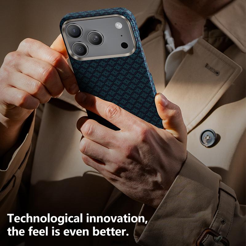 Compatible with iPhone 18 Pro & 17 Pro Benks Color Shield C1 Classic Kevlar Woven Diamond MagSafe Phone Case - Blue