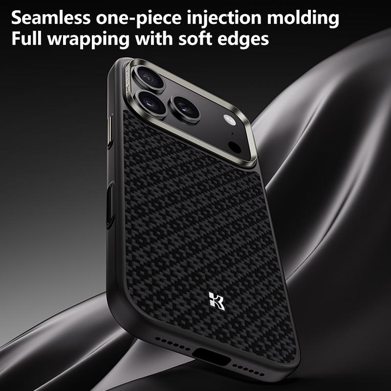 Compatible with iPhone 18 Pro Max & 17 Pro Max Benks Y2 Kevlar All-inclusive MagSafe Magnetic Diamond Phone Case - Black