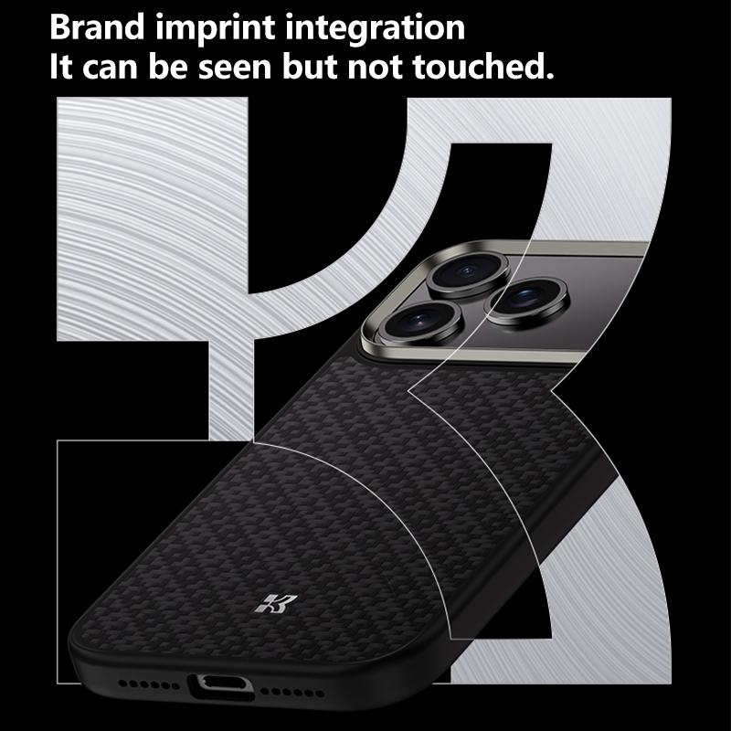 Compatible with iPhone 18 Pro Max & 17 Pro Max Benks Y2 Kevlar All-inclusive MagSafe Magnetic Diamond Phone Case - Black