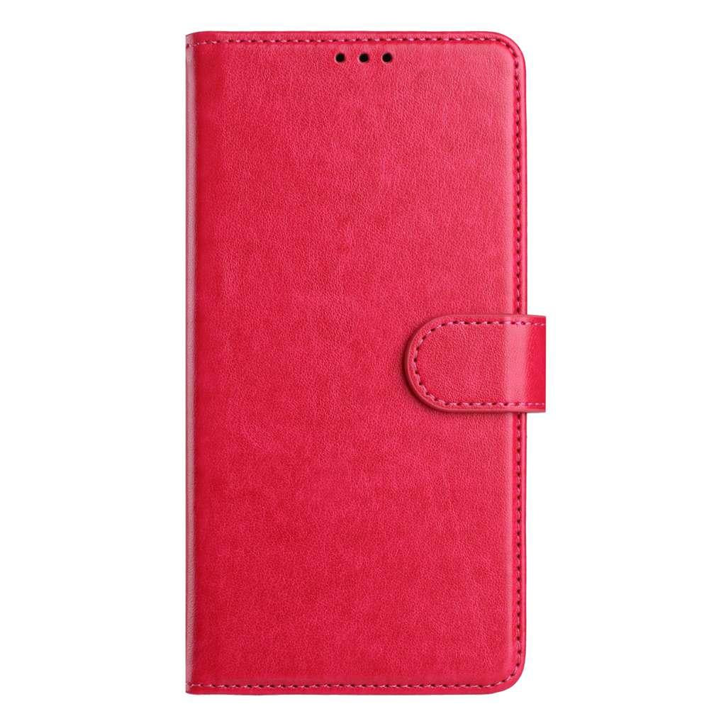 Compatible with iPhone 18 Pro Max & 17 Pro Max Lambskin 8-card Slot Leather Phone Case - Rose Red