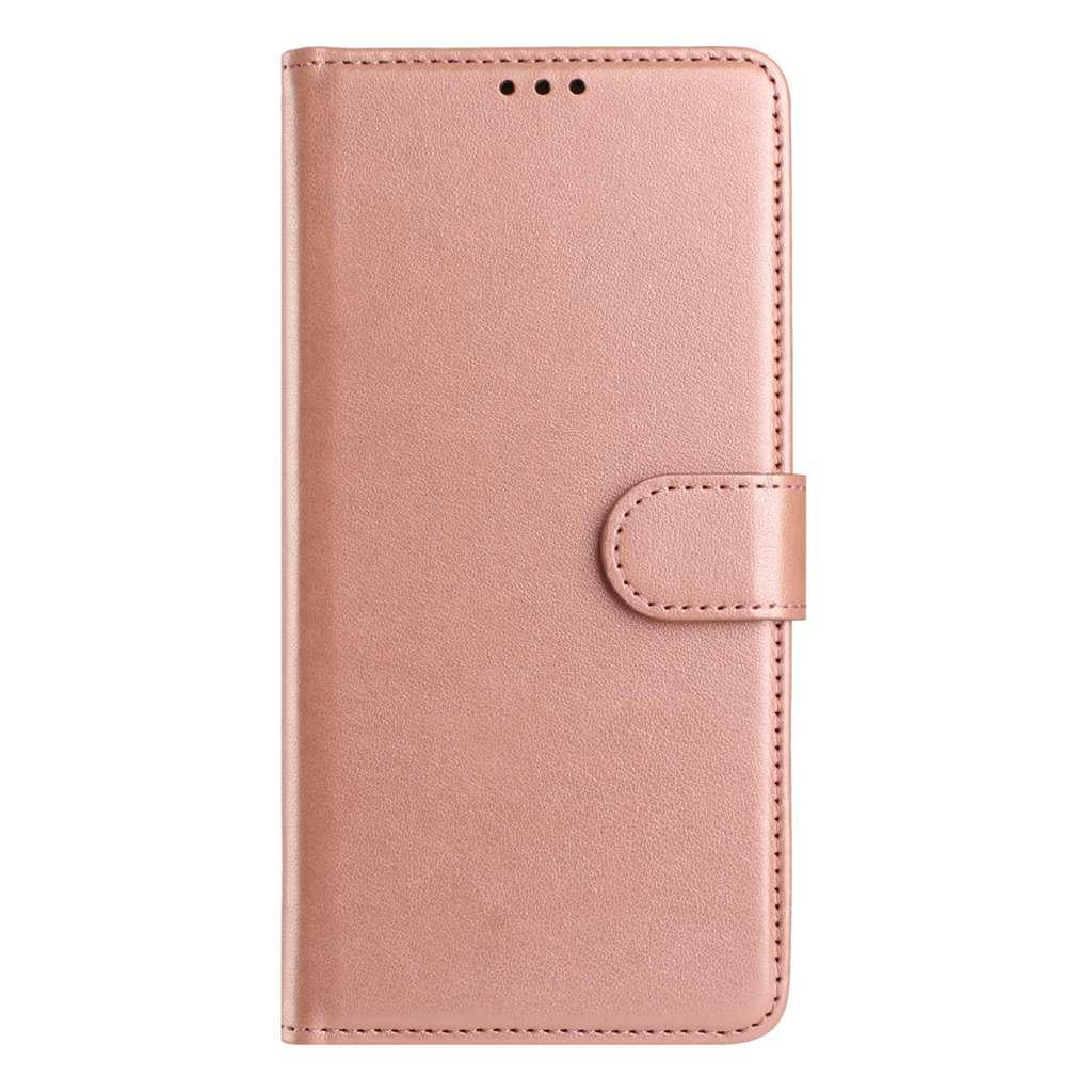 Compatible with iPhone 18 Pro Max & 17 Pro Max Lambskin 8-card Slot Leather Phone Case - Rose Gold