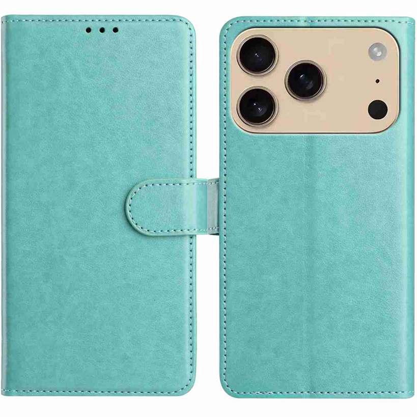 Compatible with iPhone 18 Pro Max & 17 Pro Max Lambskin 8-card Slot Leather Phone Case - Green