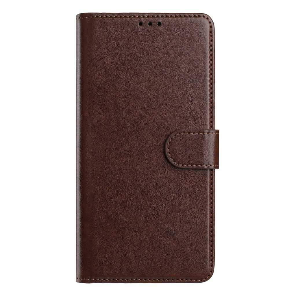 Compatible with iPhone 18 Pro Max & 17 Pro Max Lambskin 8-card Slot Leather Phone Case - Brown