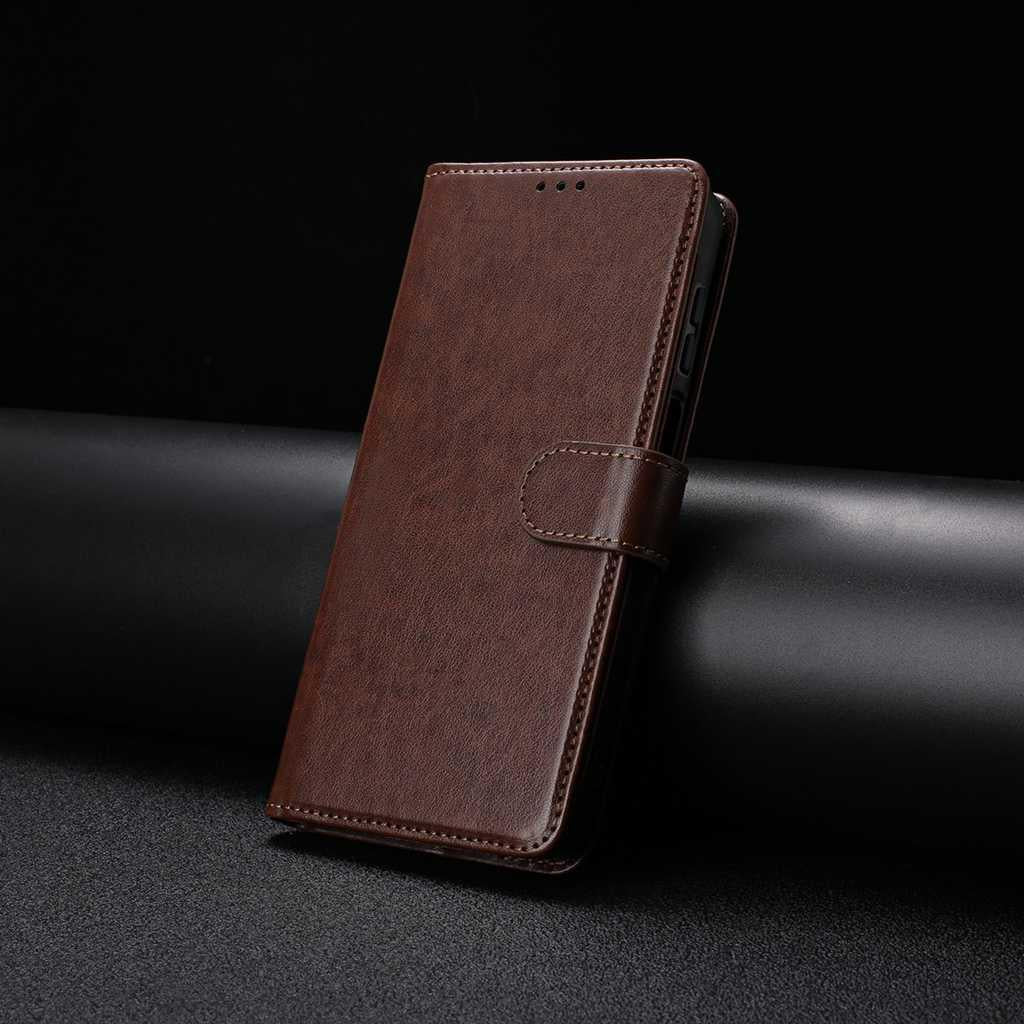 Compatible with iPhone 18 Pro Max & 17 Pro Max Lambskin 8-card Slot Leather Phone Case - Brown