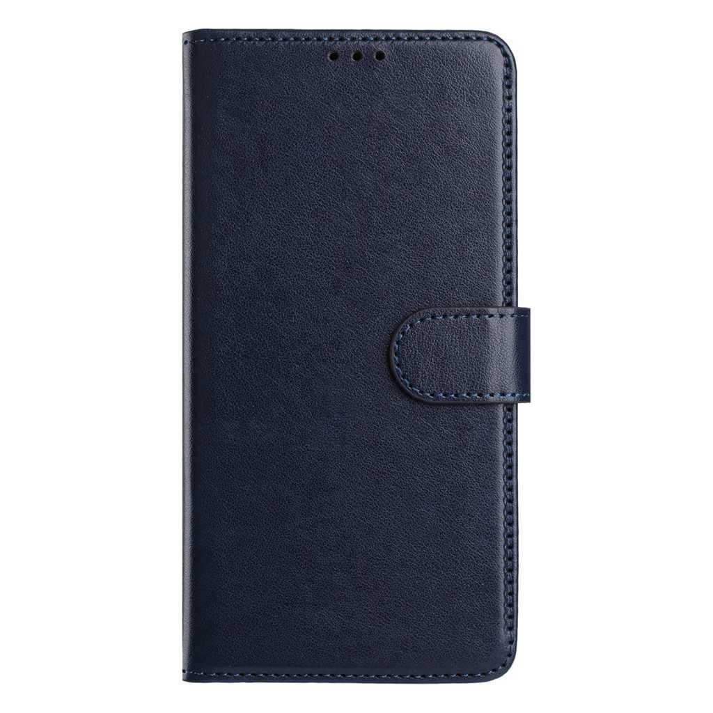 Compatible with iPhone 18 Pro Max & 17 Pro Max Lambskin 8-card Slot Leather Phone Case - Dark Blue