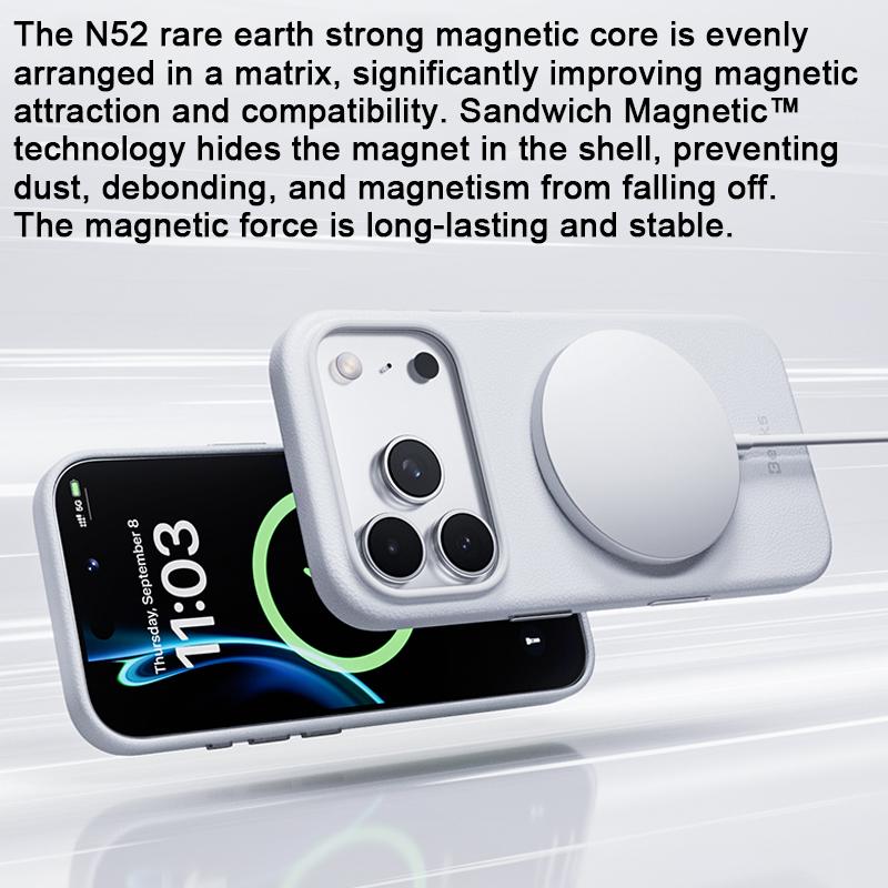 Compatible with iPhone 18 Pro Max & 17 Pro Max Benks Q2 Series Shockproof MagSafe Magnetic Phone Case - White