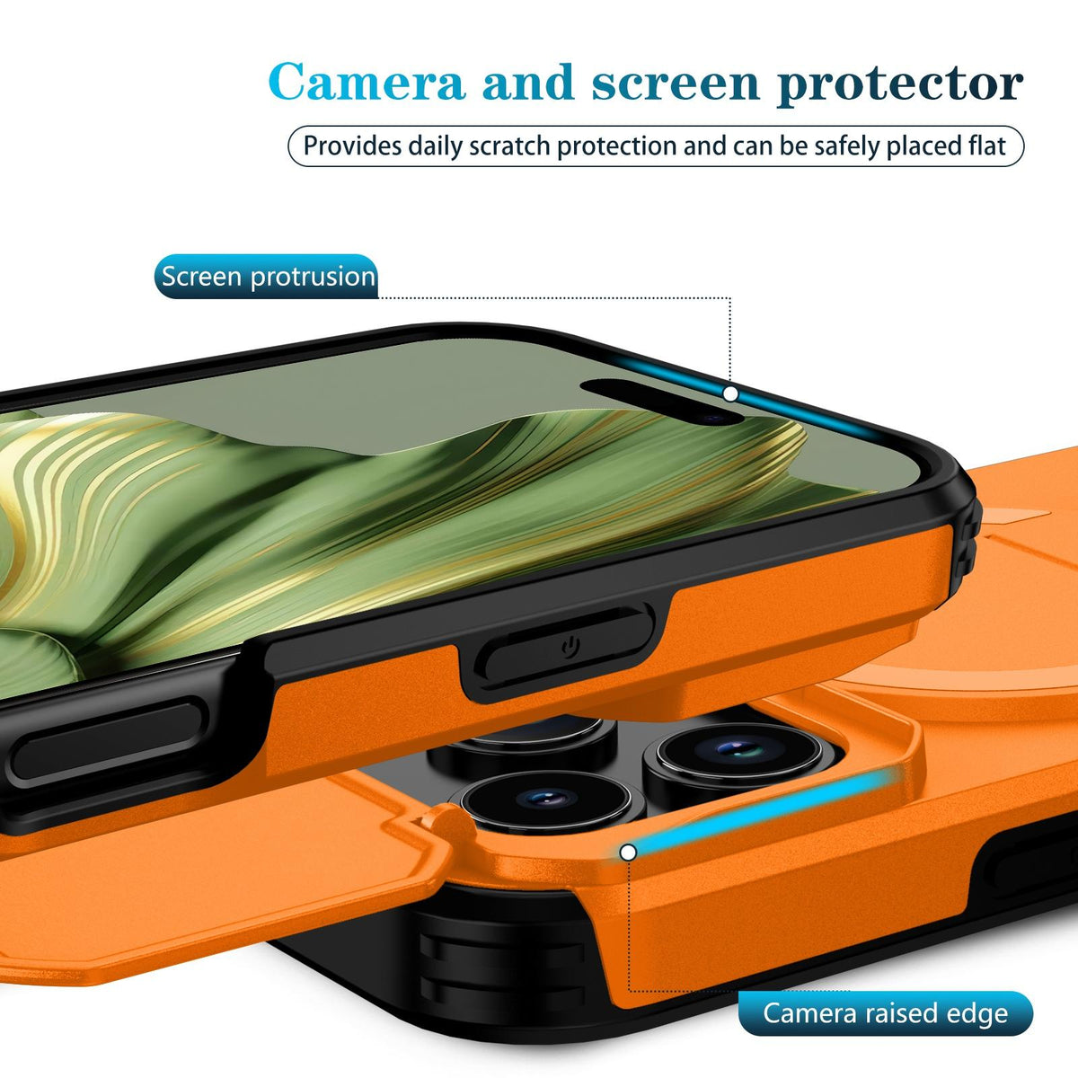 Compatible with iPhone 18 Pro Max Sliding Camshield MagSafe Holder Phone Case - Orange