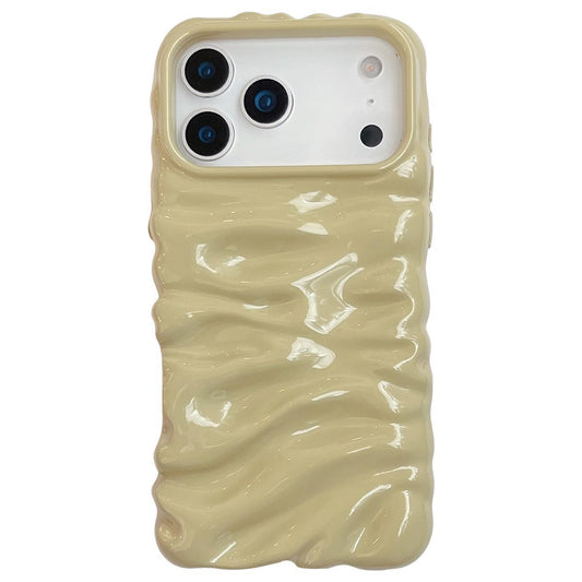 Compatible with iPhone 18 Pro Max Cream Texture Electroplating TPU Full Coverage Phone Case - Lemon Yellow