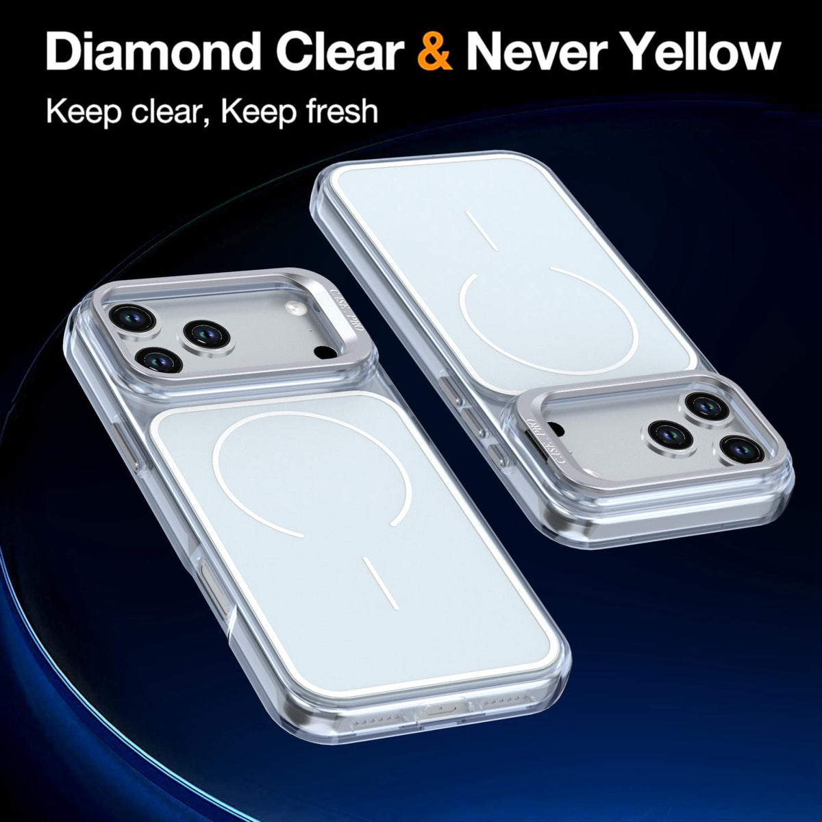 Compatible with iPhone 18 Pro Bright Color Blocking Camera Bracket Magnetic Phone Case - Grey