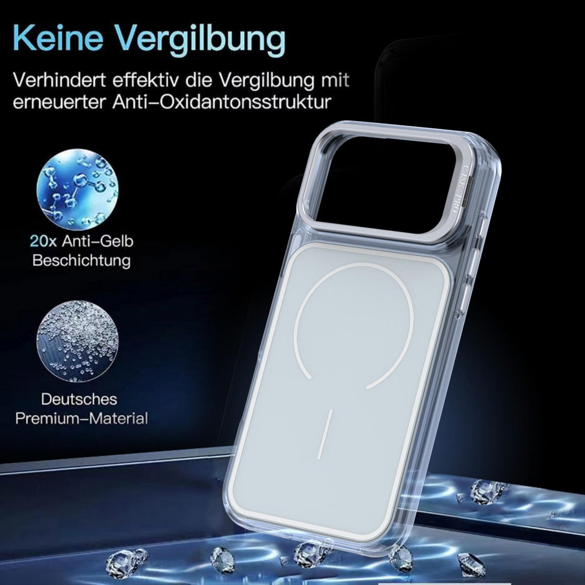 Compatible with iPhone 18 Pro Bright Color Blocking Camera Bracket Magnetic Phone Case - Grey