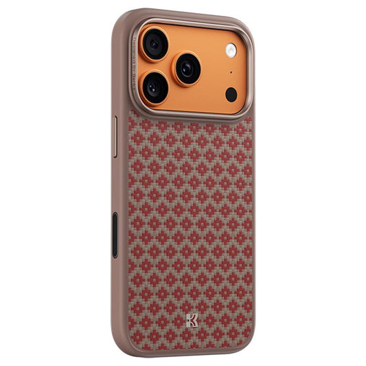 Compatible with iPhone 18 Pro Max & 17 Pro Max Benks Y3 Kevlar Diamond Pattern Shockproof Magnetic Phone Case - Orange