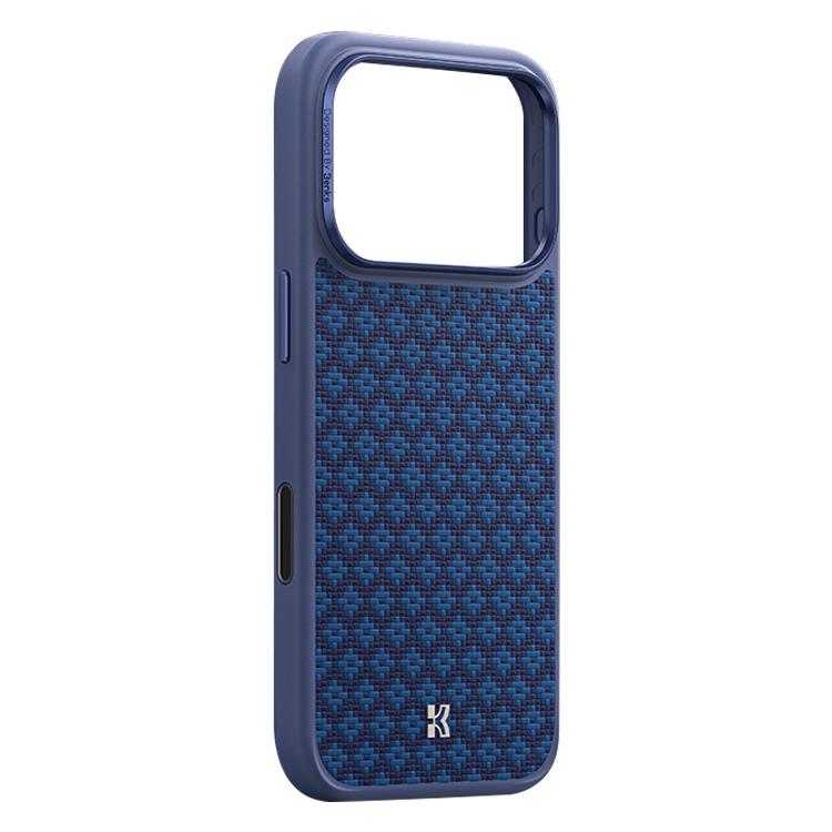 Compatible with iPhone 18 Pro Max & 17 Pro Max Benks Y3 Kevlar Diamond Pattern Shockproof Magnetic Phone Case - Blue