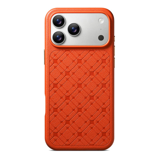 Compatible with iPhone 18 Pro Max & 17 Pro Max ESEBLE B2 Starlight Plaid Phone Case - Orange