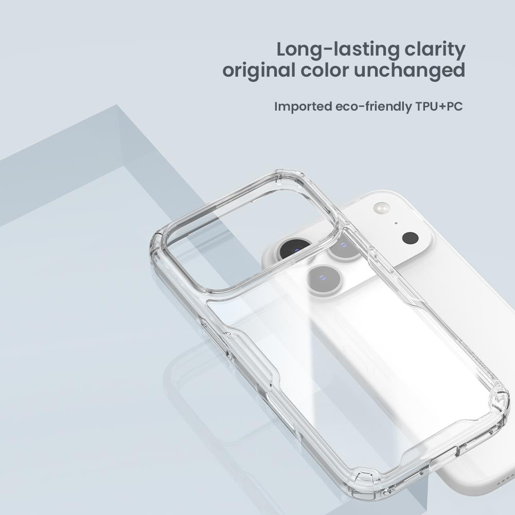 Compatible with iPhone 18 Pro Max NILLKIN Ultra Clear PC + TPU Phone Case - Black