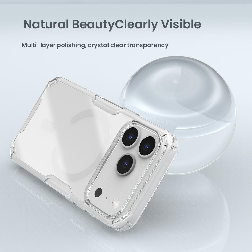 Compatible with iPhone 18 Pro Max NILLKIN Ultra Clear Magsafe PC + TPU Phone Case - Black