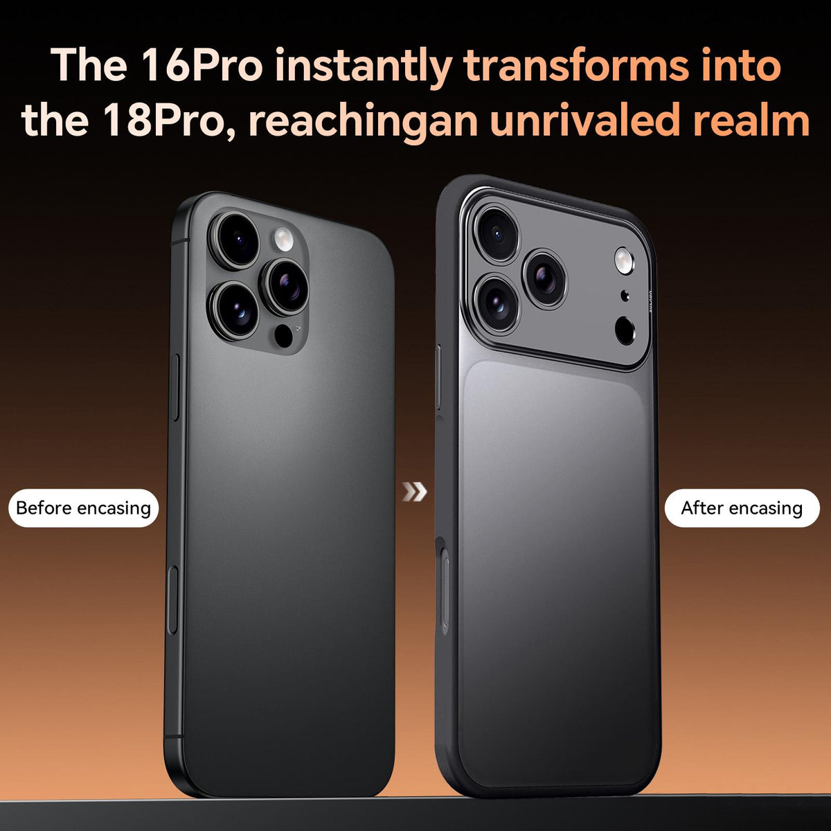 Compatible with iPhone 18 Pro Max SULADA TransCompatible withms Into 17 Pro Semi-Transparent Matte Shockproof Phone Case - Black