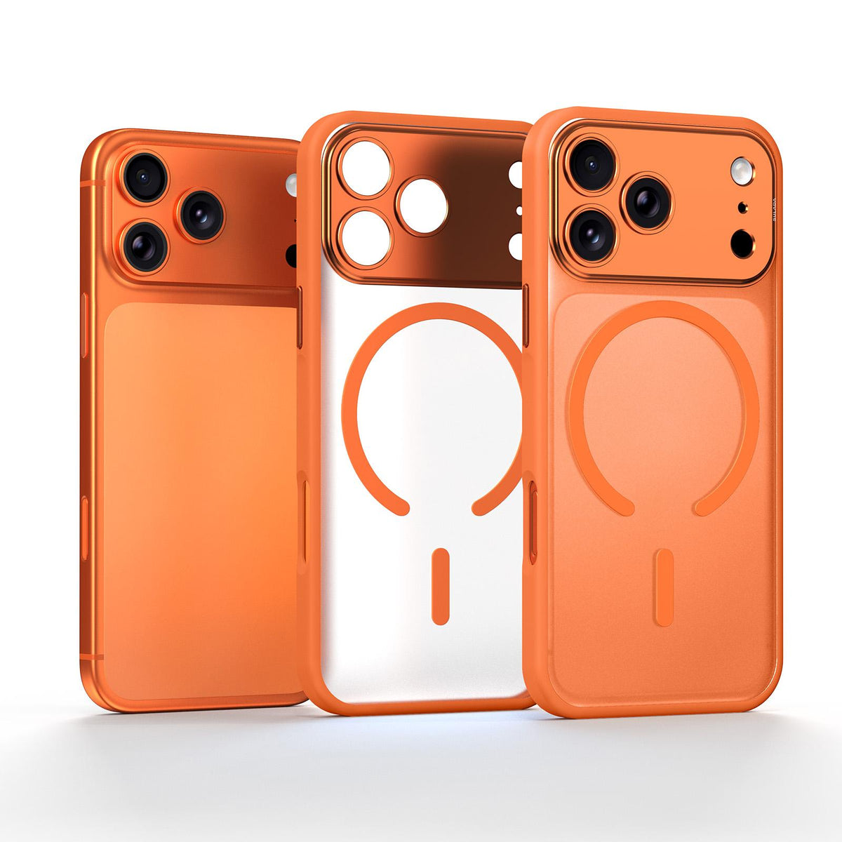 Compatible with iPhone 18 Pro Max SULADA TransCompatible withms Into 17 Pro Semi-Transparent Matte Magnetic Phone Case - Orange