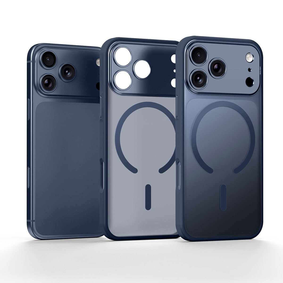 Compatible with iPhone 18 Pro Max SULADA TransCompatible withms Into 17 Pro Semi-Transparent Matte Magnetic Phone Case - Blue
