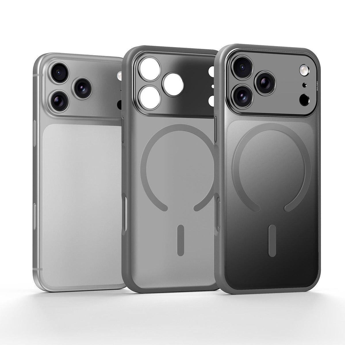 Compatible with iPhone 18 Pro Max SULADA TransCompatible withms Into 17 Pro Semi-Transparent Matte Magnetic Phone Case - Gray