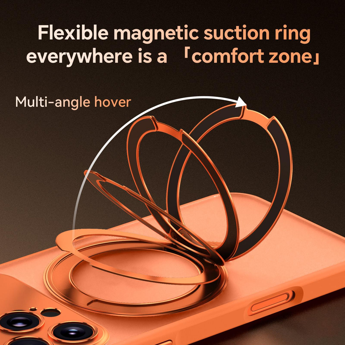 Compatible with iPhone 18 Pro Max SULADA TransCompatible withms Into 17 Pro Semi-Transparent Matte Rotation Magnetic Holder Phone Case - Blue