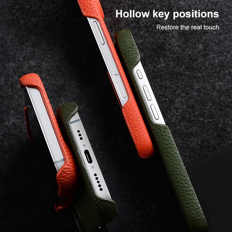 Compatible with iPhone 18 Pro Max melkco Litchi Texture Magnetic Half Coverage  Leather Phone Case - Dark Purple