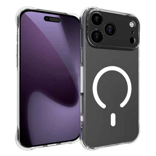 Compatible with iPhone 18 Pro Max Shockproof Non-slip Magnetic TPU Phone Case - Transparent