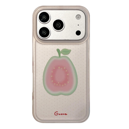 Compatible with iPhone 18 Pro Max & 17 Pro Max Frosted Black Polka Dot Full Coverage TPU Phone Case - Guava