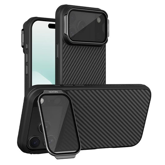 Compatible with iPhone 18 Pro Max & 17 Pro Max NILLKIN CarboProp Translucent Black CamShield Magnetic Phone Case - Black