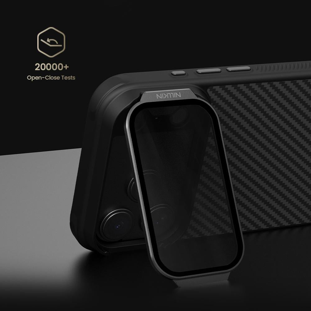 Compatible with iPhone 18 Pro Max & 17 Pro Max NILLKIN CarboProp Translucent Black CamShield Magnetic Phone Case - Black