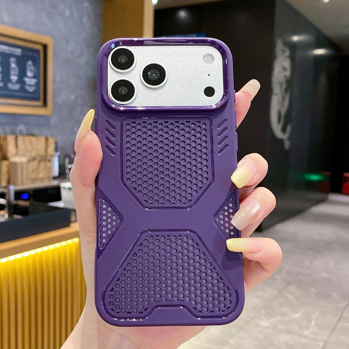 Compatible with iPhone 18 Pro Max & 17 Pro Max X Armor Heat Dissipation TPU Phone Case - Purple