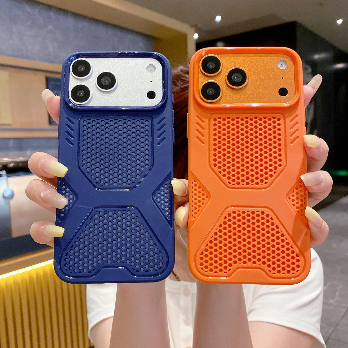 Compatible with iPhone 18 Pro & 17 Pro X Armor Heat Dissipation TPU Phone Case - Orange