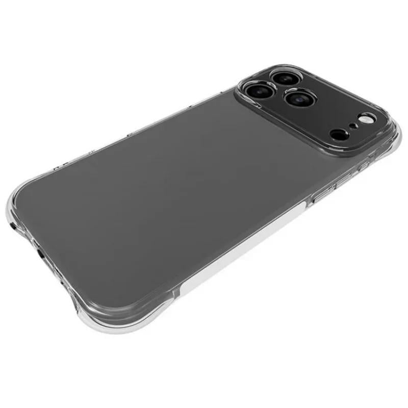 Compatible with iPhone 18 Pro Max WANLONFENG Transparent Four-Corner Shockproof TPU Phone Case with Screen Film - Transparent