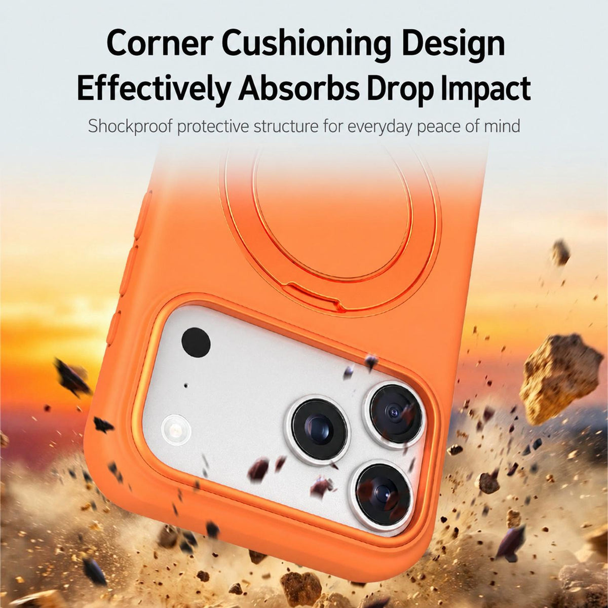 Compatible with iPhone 18 Pro Max & 17 Pro Max Liquid Silicone Magnetic Phone Case with Rotating Stand - Pink