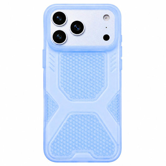 Compatible with iPhone 18 Pro Max & 17 Pro Max Cool Jelly Heat Dissipation TPU Phone Case - Glacier Blue