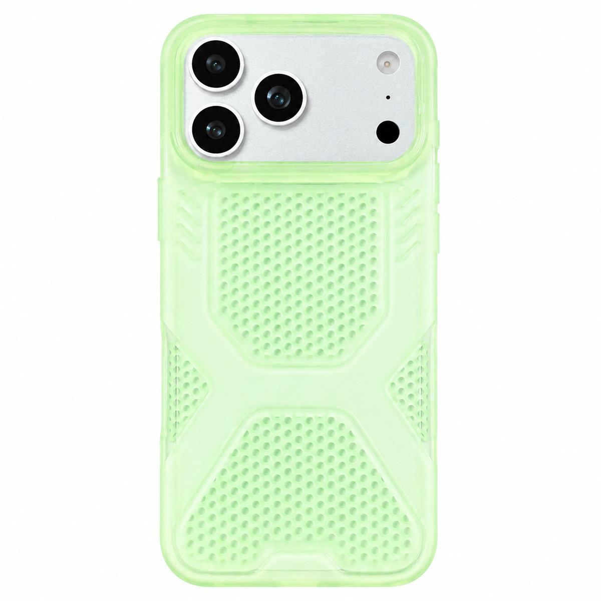 Compatible with iPhone 18 Pro Max & 17 Pro Max Cool Jelly Heat Dissipation TPU Phone Case - Mint Green