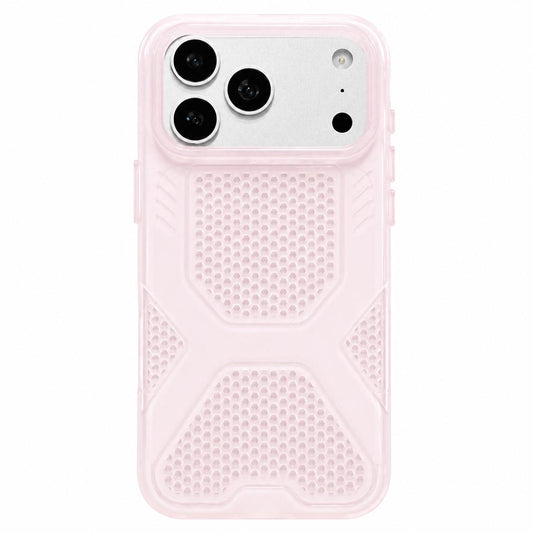 Compatible with iPhone 18 Pro Max & 17 Pro Max Cool Jelly Heat Dissipation TPU Phone Case - Milk Cream Powder