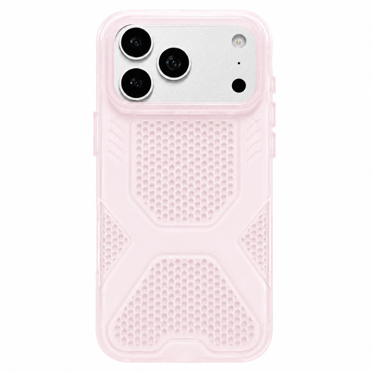 Compatible with iPhone 18 Pro & 17 Pro Cool Jelly Heat Dissipation TPU Phone Case - Milk Cream Powder