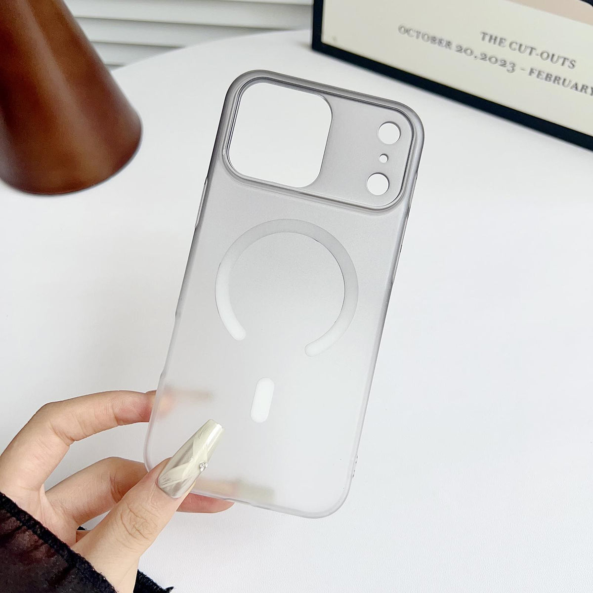 Compatible with iPhone 18 Pro & 17 Pro Ice Mist Gradient Magnetic PC Phone Case - Gradient Orange