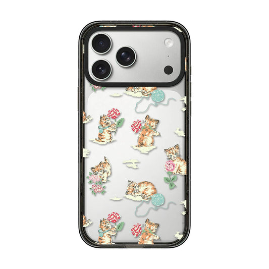 Compatible with iPhone 18 Pro Max & 17 Pro Max Country Cats Dogs Transparent Acrylic TPU Phone Case - Cat Flower
