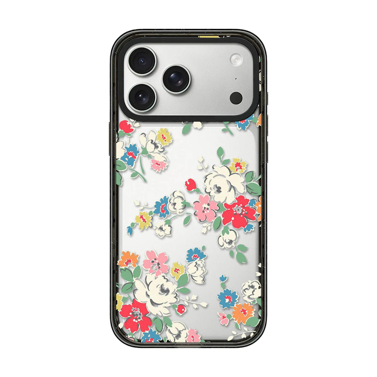 Compatible with iPhone 18 Pro Max & 17 Pro Max Country Cats Dogs Transparent Acrylic TPU Phone Case - Colorful Floral Print