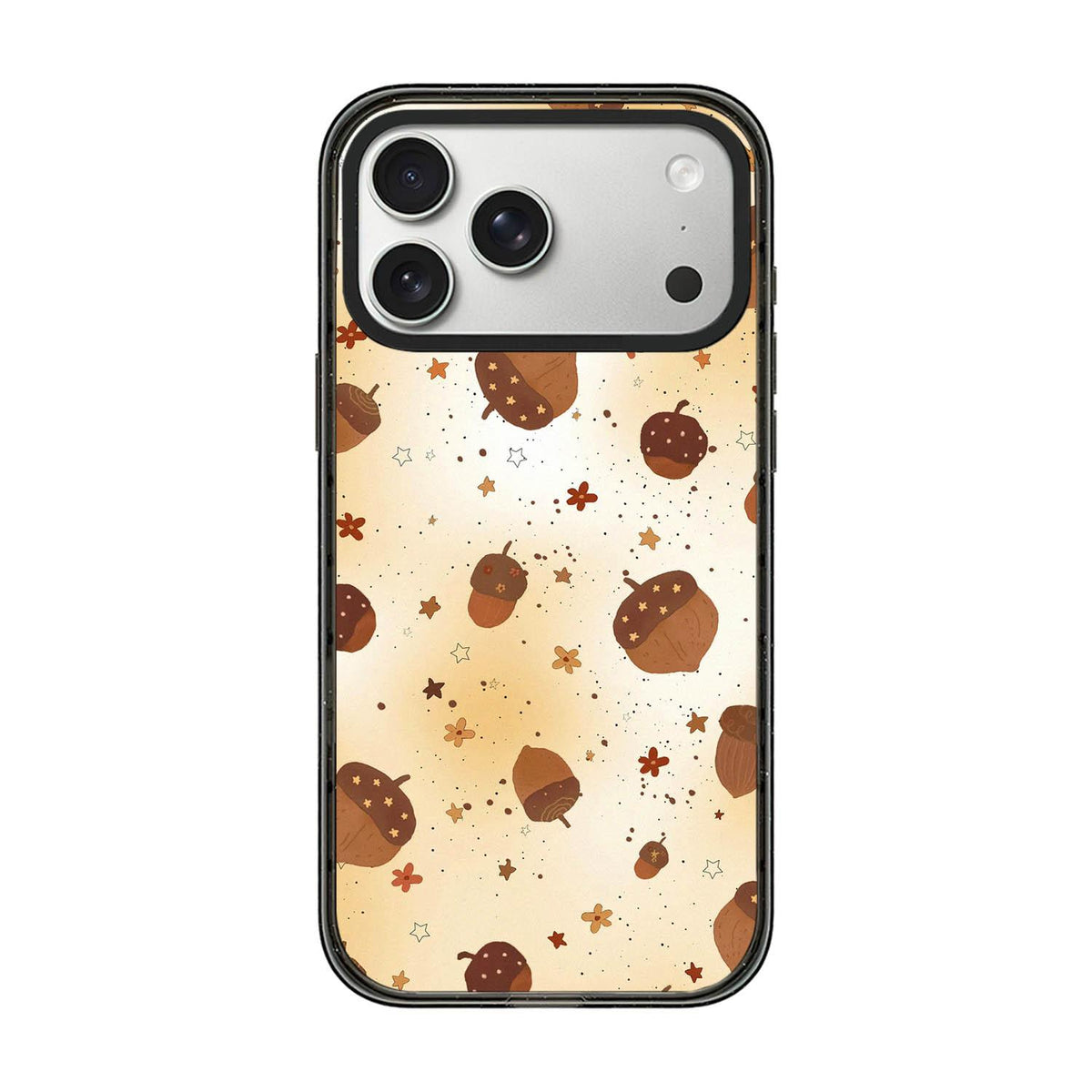 Compatible with iPhone 18 Pro & 17 Pro Autumn Story Acrylic TPU Phone Case - Brown Acorns