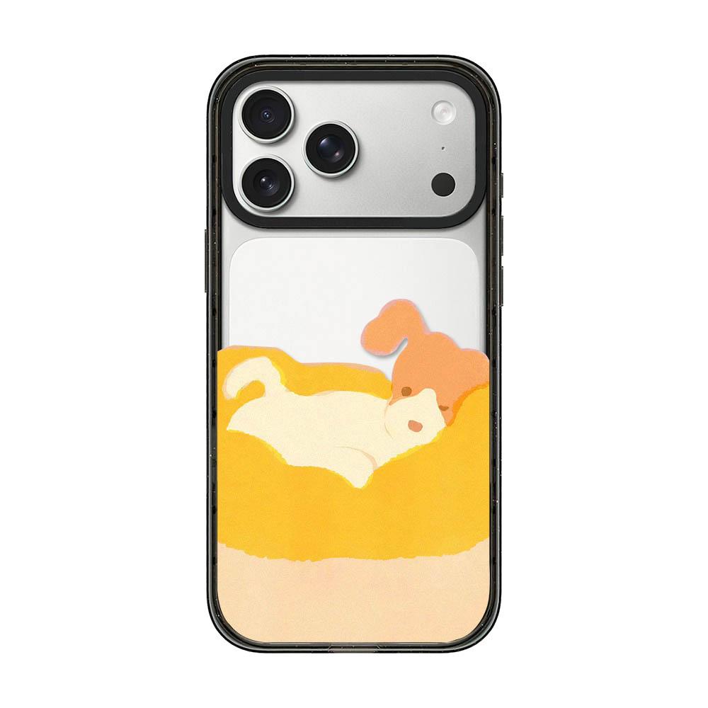 Compatible with iPhone 18 Pro Max & 17 Pro Max Lazy Cat Dog Acrylic TPU Phone Case - Orange Puppy