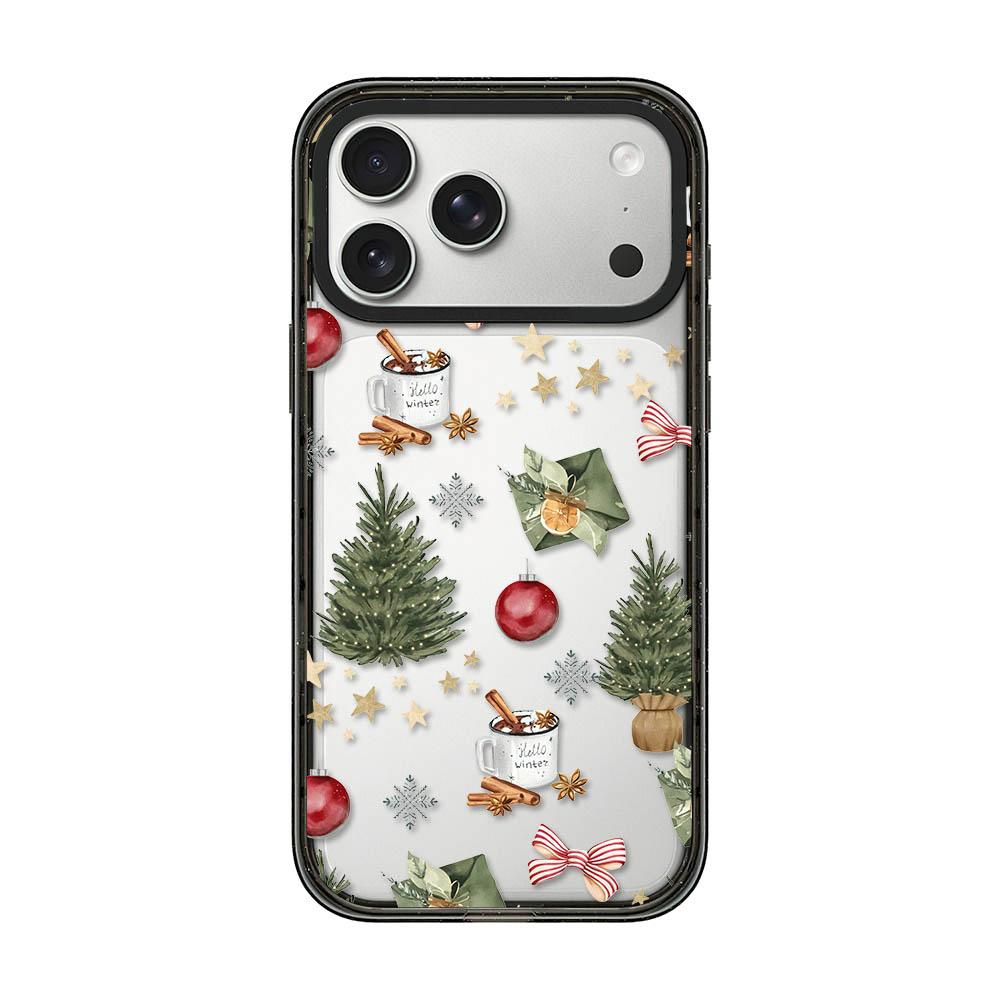 Compatible with iPhone 18 Pro & 17 Pro Christmas Print Transparent Acrylic TPU Phone Case - Watercolor Christmas Tree