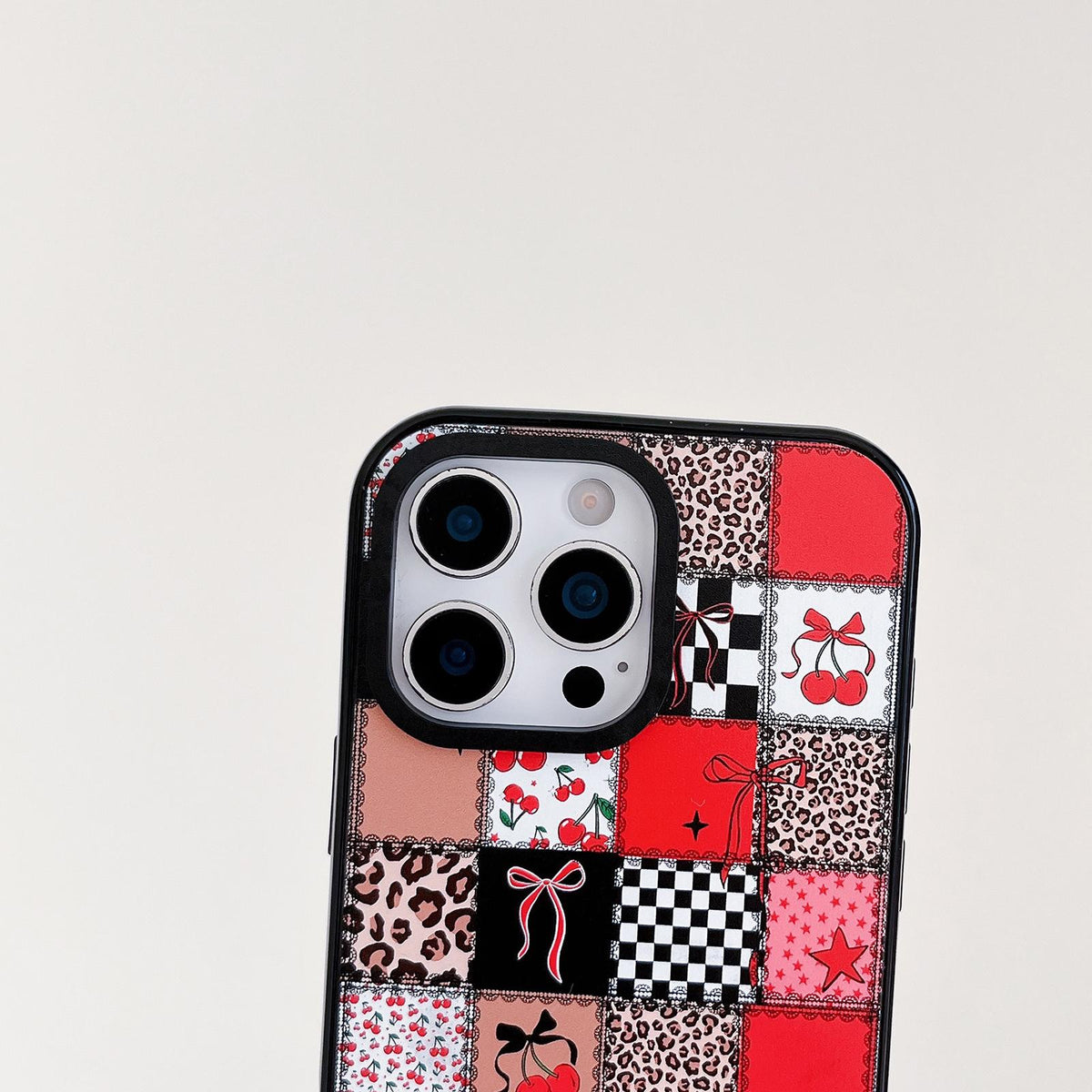 Compatible with iPhone 18 Pro Max & 17 Pro Max Leopard Print Bow Print transparent Acrylic TPU Phone Case - Caramel Brown Leopard