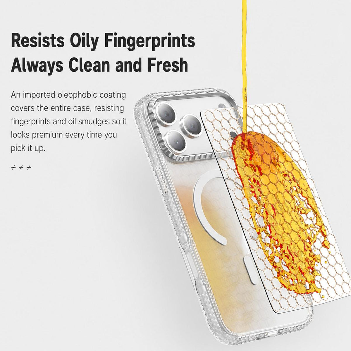 Compatible with iPhone 18 Pro Max & 17 Pro Max Kylin Pattern Transparent Magnetic Phone Case - Transparent Gold