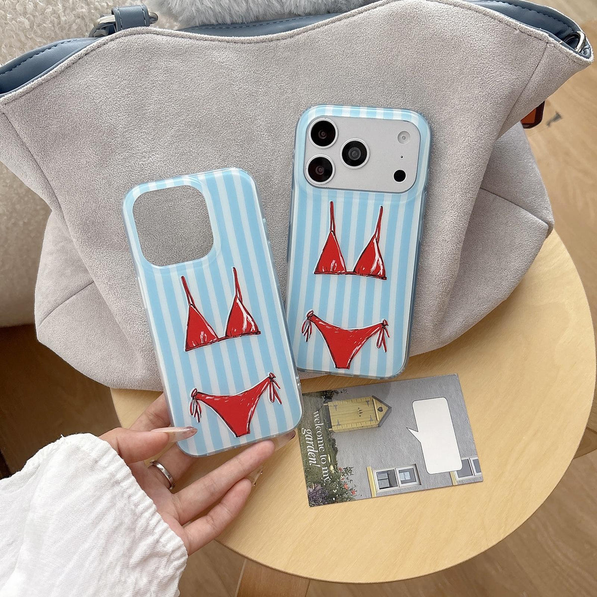 Compatible with iPhone 18 Pro Max & 17 Pro Max Double Layer Frosted Pattern TPU Phone Case - European American Bikinis